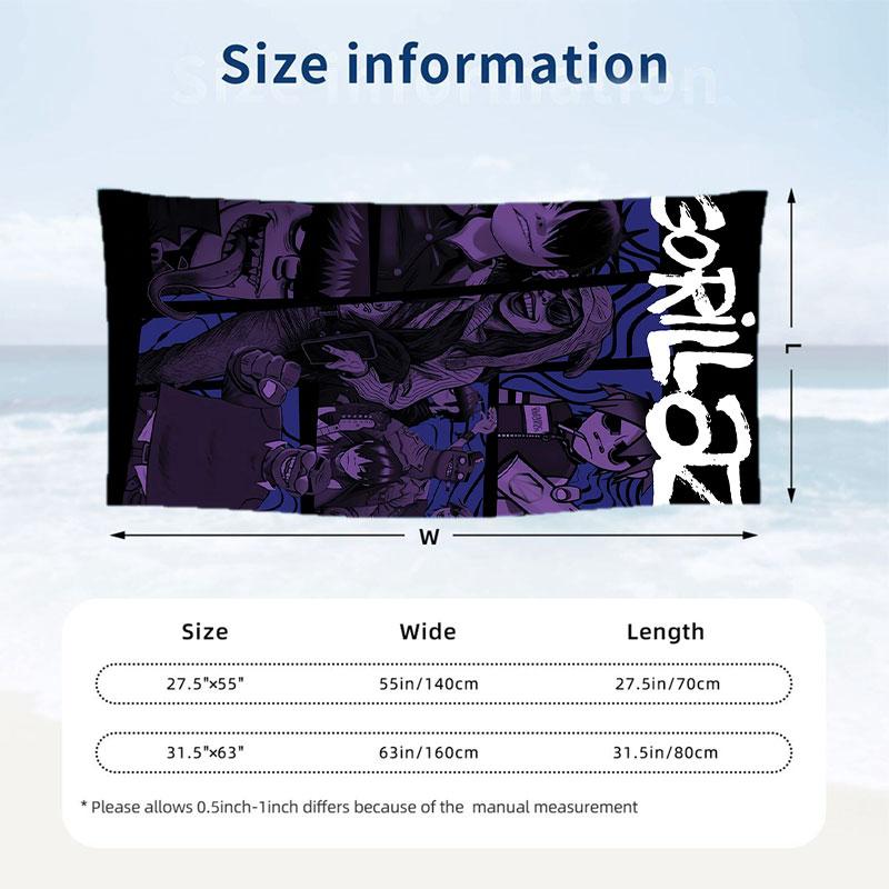 Large Beach Towel Quick Dry Absorbent Towel For Beach IndoorGorillaz