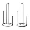 2 Pcs One-handed Tear Paper Towel Rack Black/White Tissue Stand Vertical Napkin Holder  Kitchen