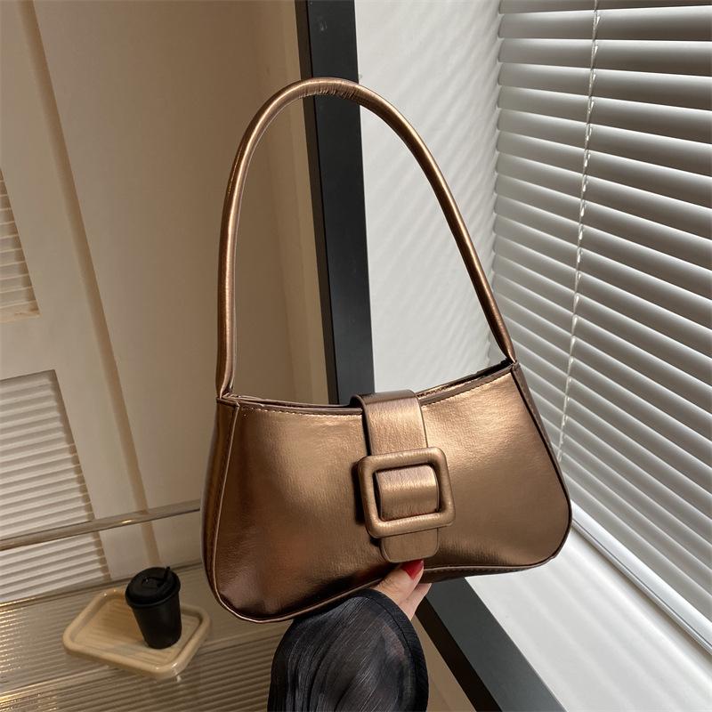 2023 Модная женская осенняя сумка-подмышка через плечо - Повседневная, Простая, Шикарная сумочка