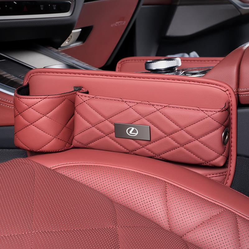 Car Seat Gap Organizer Leather Storage Box Interior Cup Holder For Lexus F-SPORT ES RX NX LS UX LM LX GX LC RZ IS CT GS RC HS SC
