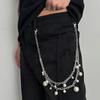 Salircon Punk Metal Imitation Pearl Pants Chain Men 2026 Trendy Silver Color Handmade Bead Jeans Waist Chain Jewelry Accessories