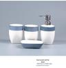 European Style Snowflake Glaze Ceramic Bathroom Set: Pink Mouthwash Cup, Hand Sanitizer Bottle, and More