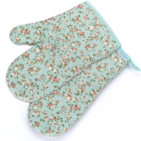 1Pc Dots Grids Print Oven Mitt Heat Resistant Protector Kitchen Holder Glove