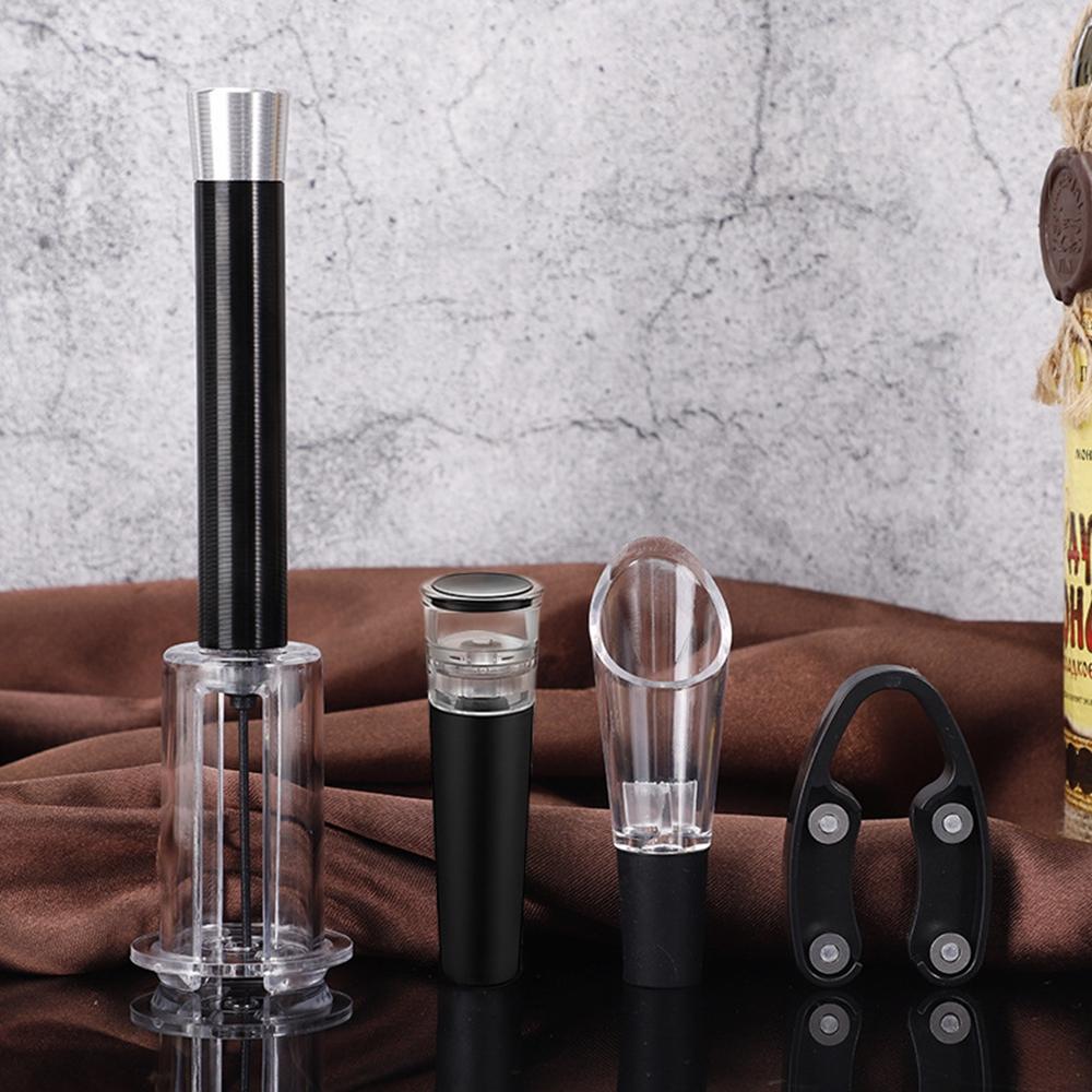 Набор из 4 шт. Открывалка для винных бутылок Штопор Алюминиевая головка Вакуумный штопор Кухонные гаджеты и аксессуары