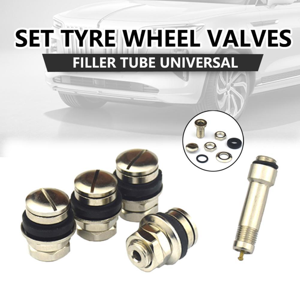 4 шт. скрытых металлических болта для скрытого монтажа автомобильных шин, стержни вентилей шин с колпачками, невидимые стержни вентилей шин, аксессуары для модификации шин
