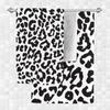 1PC Black and White Cheetah Print Beach Towel, Oversized Leopard Towel for Women, Absorbent Quick Dry Gift Microfiber Pool Towel