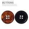 5pcs Round Edge Horn Buttons Four-Eye Suit Dress Button Woolen Coat Trench Coat Button Shirt Cardigan Sweater Buttons