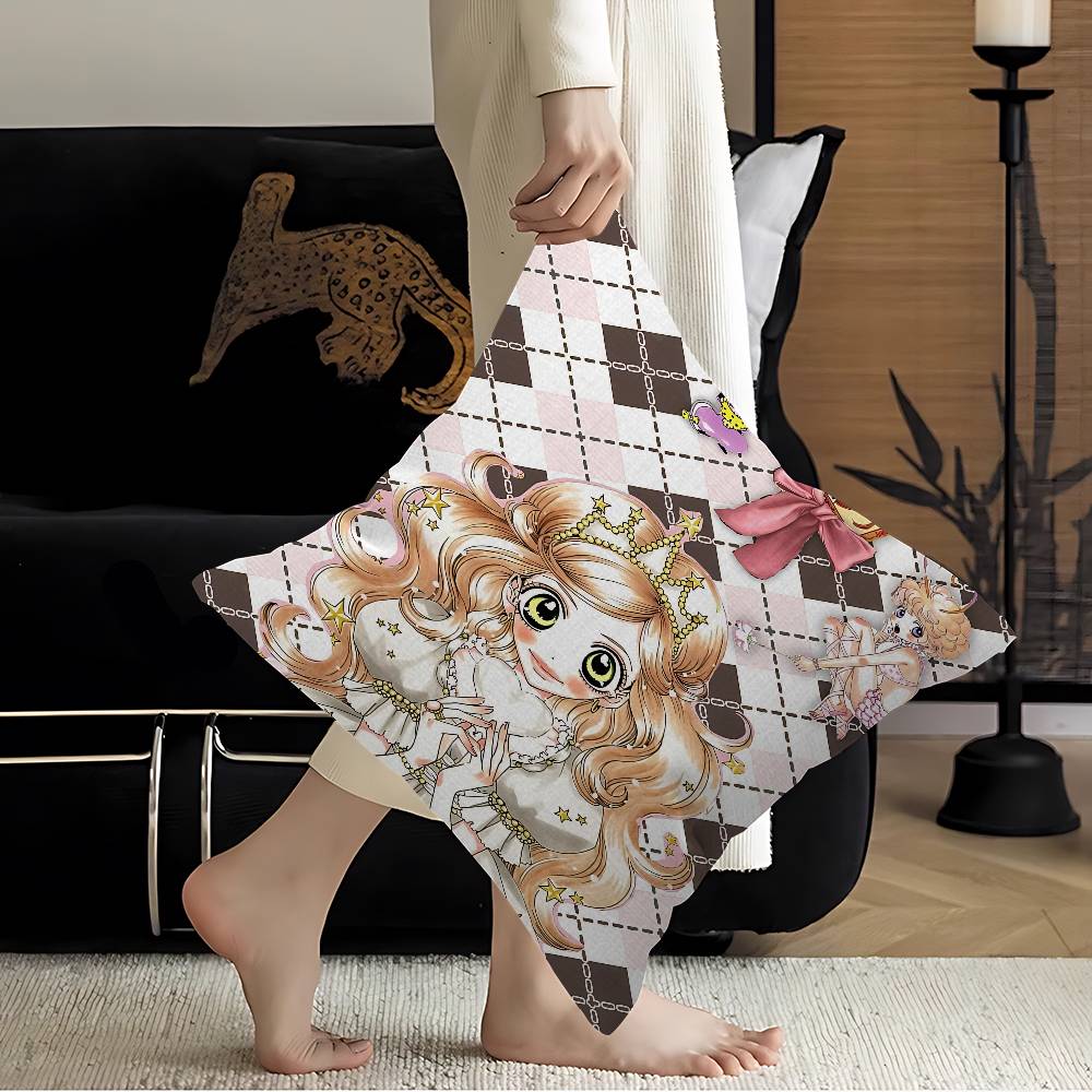 Аниме Сахарный сахар Руна Наволочка Полиэстер Подушки для дивана Декоративные накидные подушки Украшение дома Наволочка