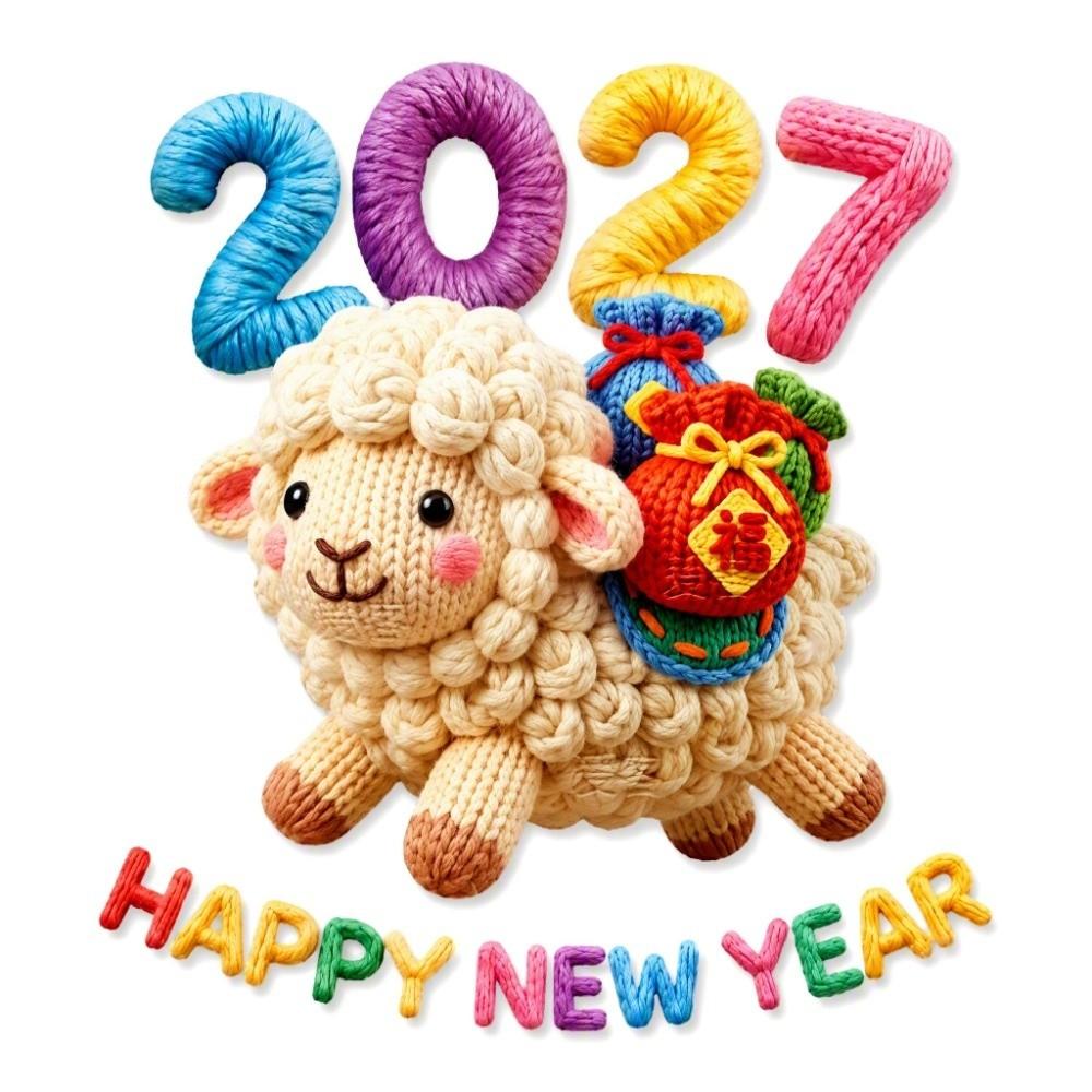 Double Sided Static Window Cling 2027 New Year Glass Door Sticker Bedroom