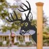 Yousheng Peek-a-Boo Animal Metal Sign Rustic Animal Silhouette Garden Sign Peeping Animal Sign for Farm Outdoor Post Tree Fence Decor