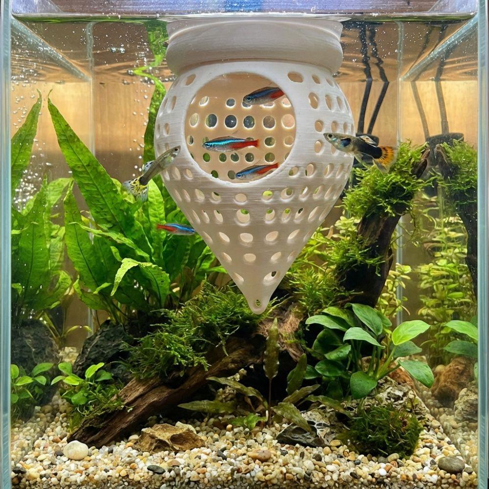 3D-печатный плавающий гамак для рыбок, домик для разведения, полый гамак, кормушка-кольцо, укрытие, пластиковые платформы для отдыха в аквариуме