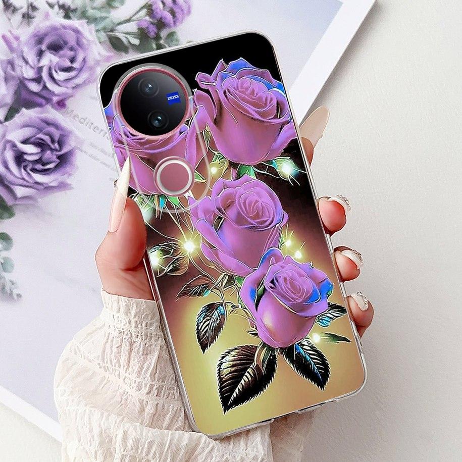 For Vivo V50 Case V2427 Phone Case 2025 New Fashion Butterfly Silicone Soft Cover For Vivo V50 Lite VivoV50 5G Shockproof Bumper