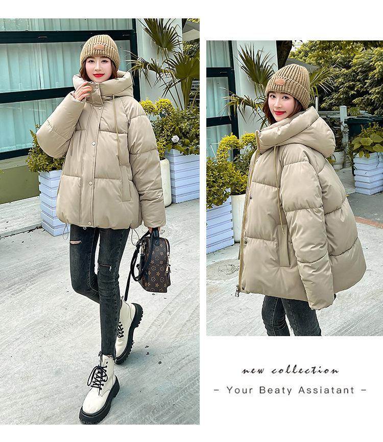 Women Jacket Winter Hooded Women's Cotton Coats Thickened Female Bread Clothes Comfortable and Youthful Outerwears