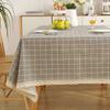 Cotton and Linen Tablecloth Fabric Net Red Girl Heart Plaid Desk Mat Rectangular Small Fresh Coffee Table Mat Table Cloth
