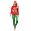 Christmas Print Cute Family Set Pajamas, Home Clothes, Family Set Long Sleeve Top Pants Set