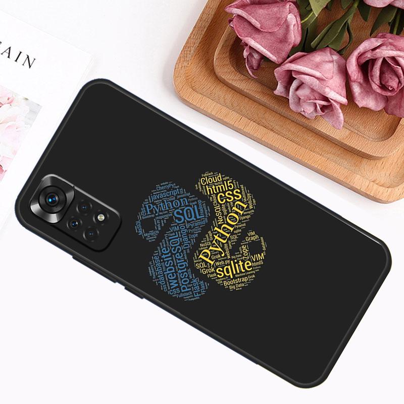 Programming Coding Case For Xiaomi Redmi Note 9 10 11 12 13 14 Pro 9S 10S 11S 12S Redmi 14C 13C 10C 12C Cover