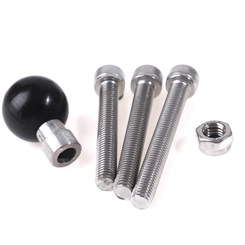 Зажим для руля мотоцикла, основание 1 дюйм 25 мм, шар с винтами M8 для крепления Ram