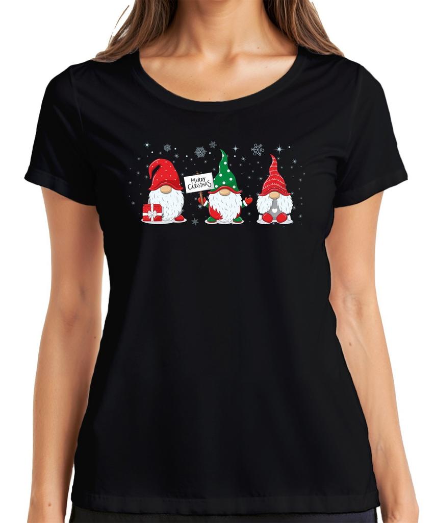Merry Christmas Gnome Elves Gnome - Christmas Ladies T-Shirt