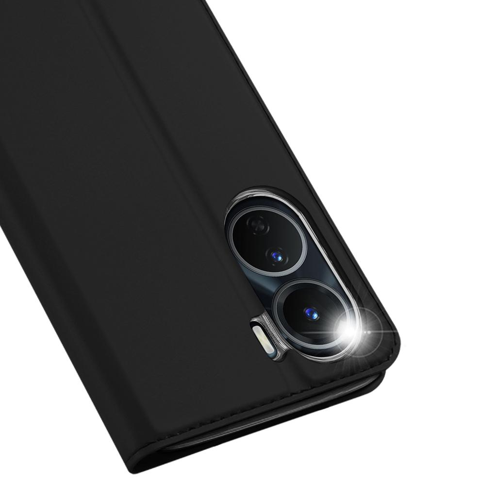 Dux Ducis Premium Black Wallet Case for Vivo Y16/Y02s – Sleek Flip Cover Protection