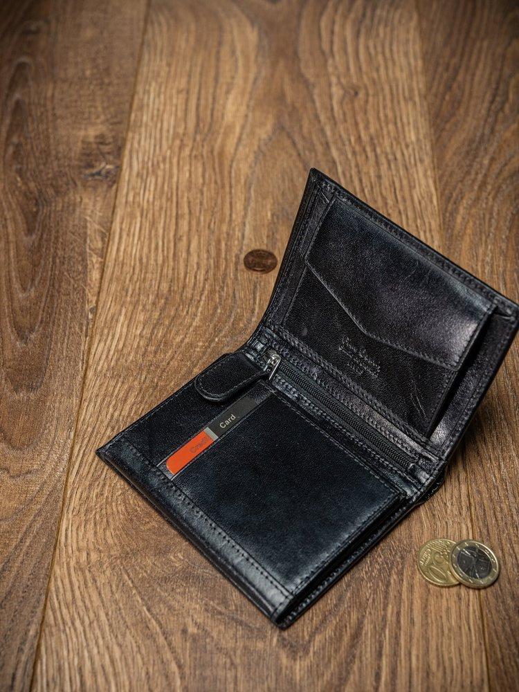 Pionowy, Zgrabny Portfel Męski Z Dobrej Jakości Skóry Naturalnej Rfid - Pierre Cardin