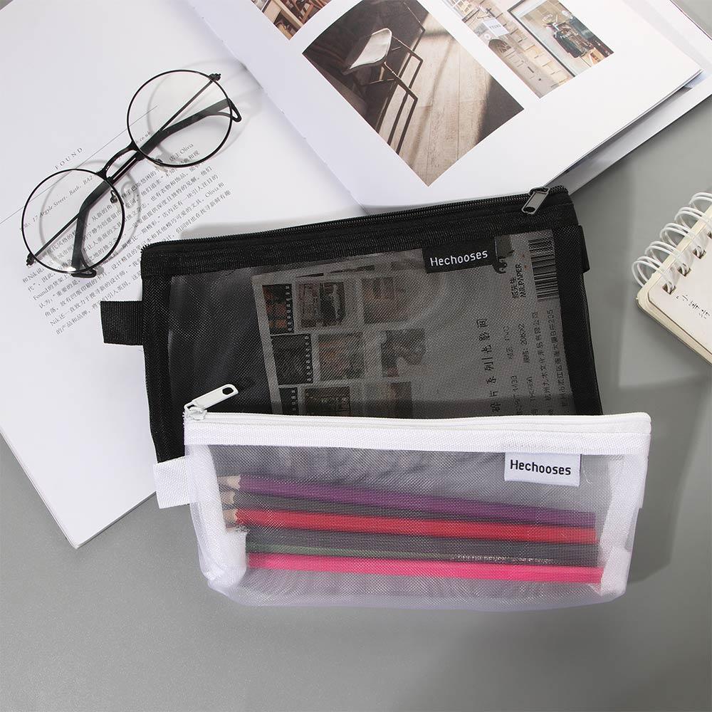 Supplies High Quality Simple Pen Box Nylon Pencil Bag Mesh Pencil Case Pen Bag Case Pencil case