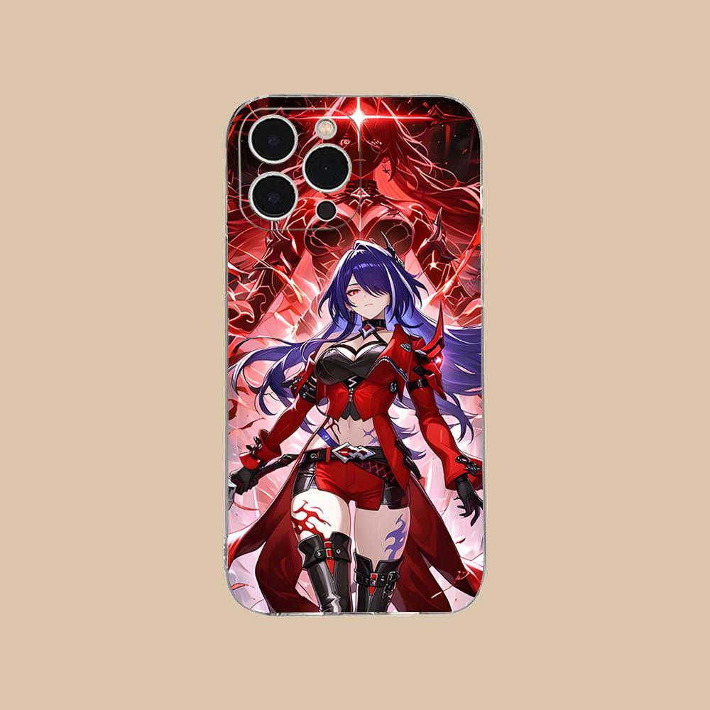 Прозрачный чехол HSR Acheron из ТПУ для iPhone 17 16 15 14 13 12 11 X XR XS Air Pro Max Plus Mini Цветной чехол