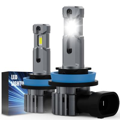 2 шт. светодиодные лампы H11 для фар на 500% ярче, беспроводные лампы для фар, 20000 лм, мини-лампы для фар, безвентиляторный комплект автомобильных ламп, дальний/ближний свет