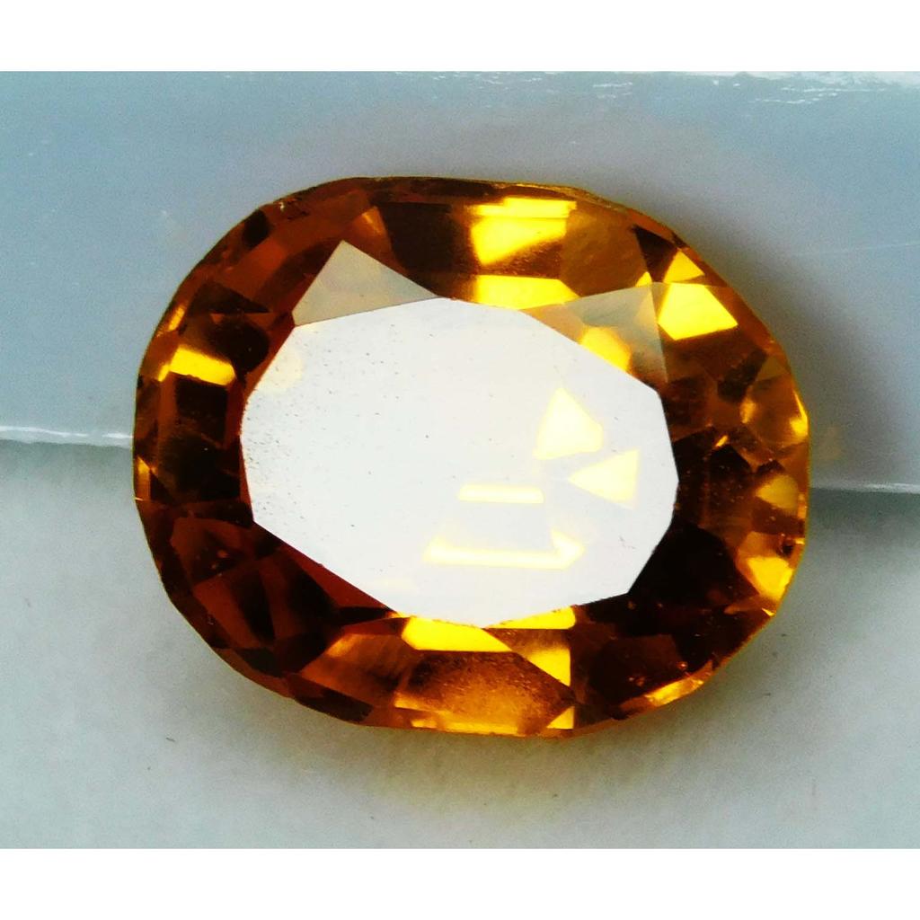 Natural Orange Sapphire Loose Gemstone Fire 8 ct Oval Cut Sparkling Tanzania September Birthstone