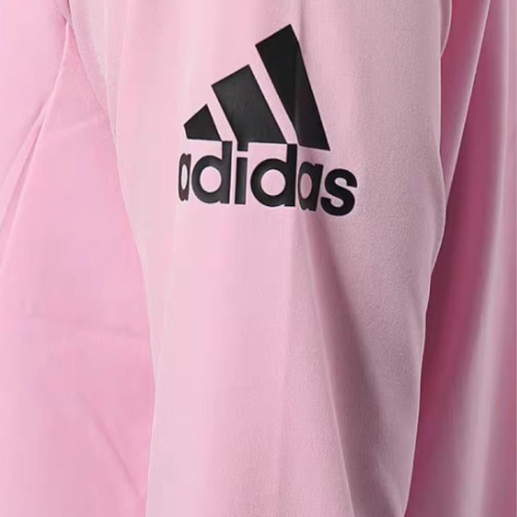 adidas Повседневная спортивная куртка с логотипом на молнии с длинным рукавом, женская куртка розового цвета DY8615