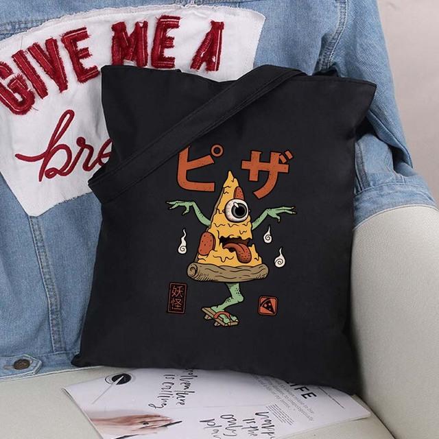 Женские складные сумки, сумки на плечо, повседневные сумки для покупок, сумки для девочек, экологически чистая холщовая сумка с забавным узором, большая сумка