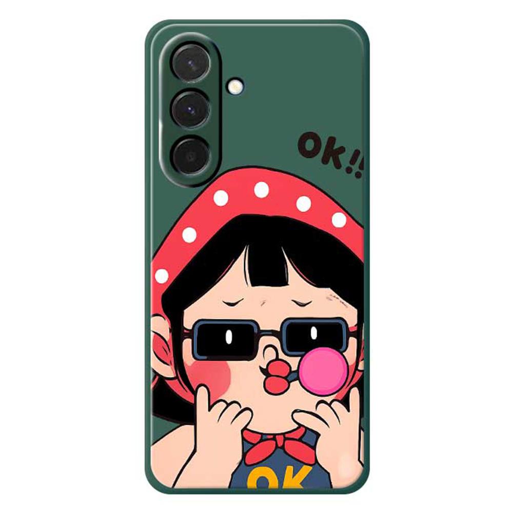 For Samsung Galaxy A36 5G Case Cute Kid Pattern Printing Straight Edge TPU Phone Back Cover