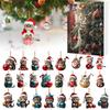 Christmas Hanging Ornament Cat Advent Calendar Acrylic 24 Days Christmas Countdown Calendar