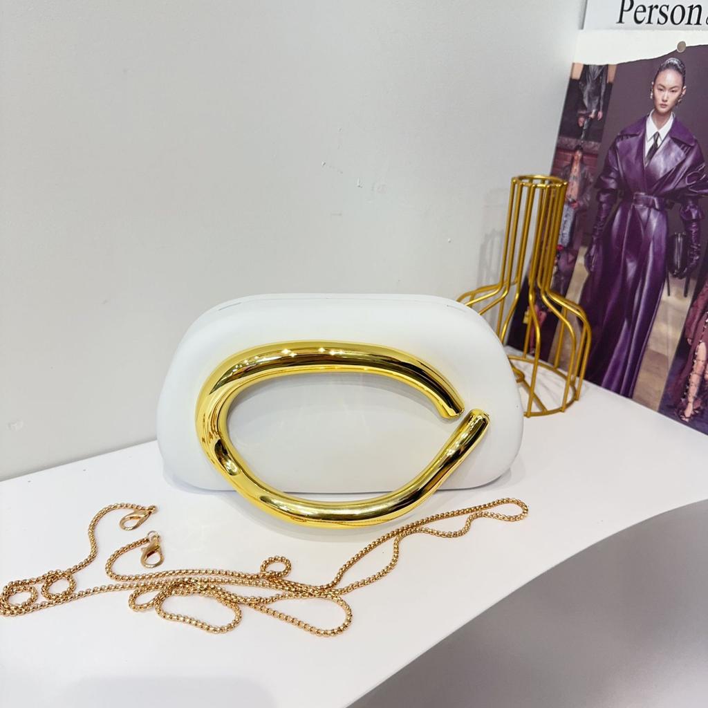 Трендовый классический круглый клатч-бокс, вечерняя сумка, акриловая сумка, винтажная металлическая ручка, кроссбоди на одно плечо