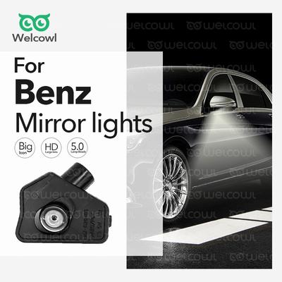 Зеркало заднего вида с подсветкой для Mercedes класса c w204 W117 EABES CLA CLS W204 W212 W221 Icon HD LED Projector Ghost Shadow Light