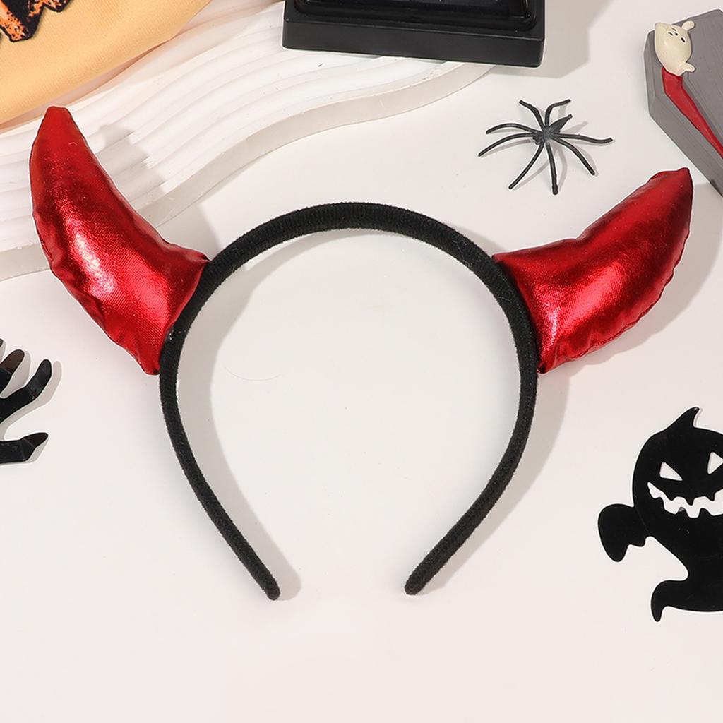 1Pcs Red Devil Horns Headband Halloween Fancy Dress Cosplay Hairband,  Devil Horns for Women Men Girls and Kids