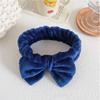 Soft Bow Make Up Hairband Coral Fleece Cosmetic Headbands Elastic Face Wash Headwear  Women