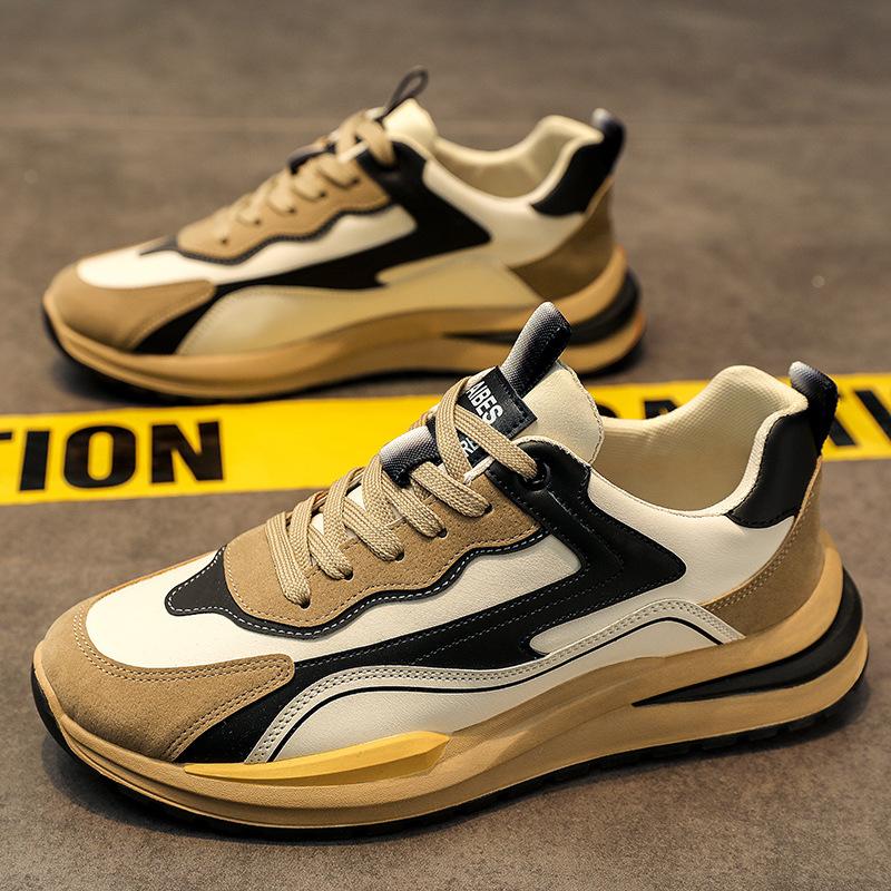 Men's Fashion Casual Shoes Lace Up Comfort Breathable Running Sneakers Men Trendy Flat Bottom Casual Sneakers Zapatillas Hombre