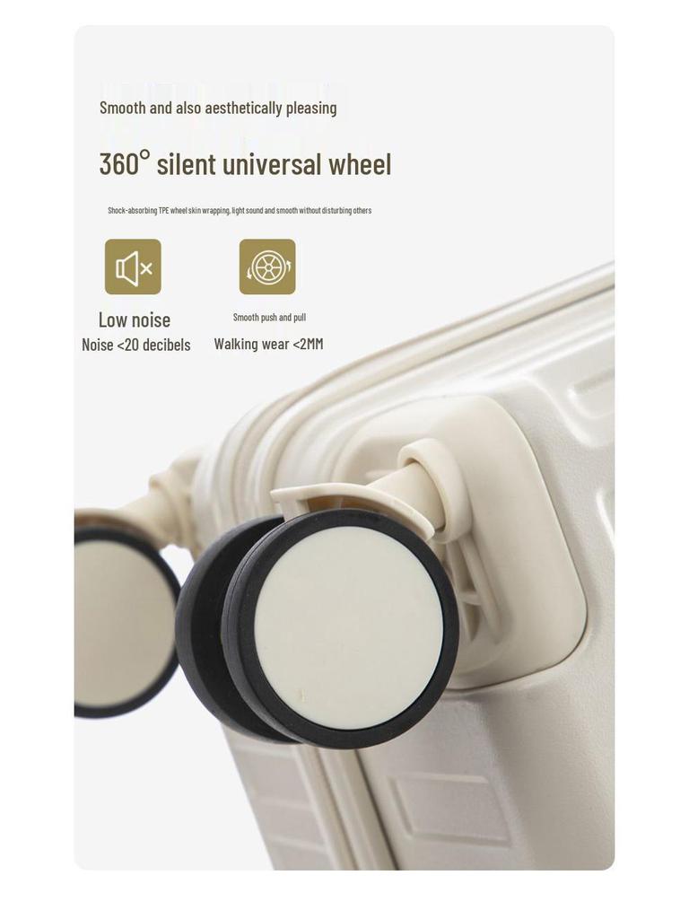 Стильный и прочный женский многофункциональный дорожный чемодан с бесшумными колесами