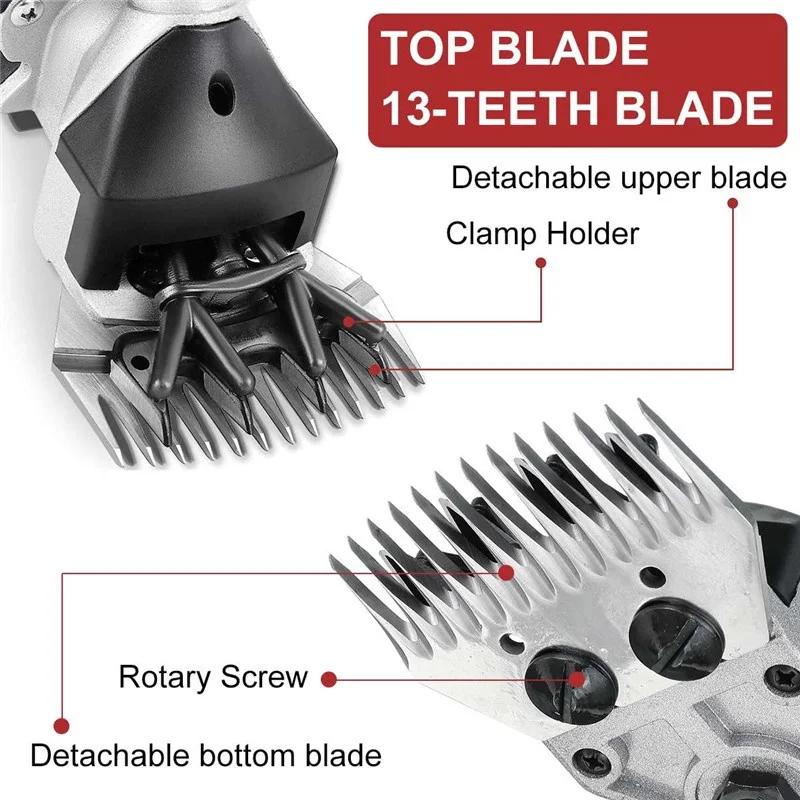 1500 Вт Регулируемая Сверхмощная Электрическая Машинка для Стрижки для Бритья Шерсти у Овец, Коз, Крупного Рогатого Скота и Другого Сельскохозяйственного Домашнего Скота