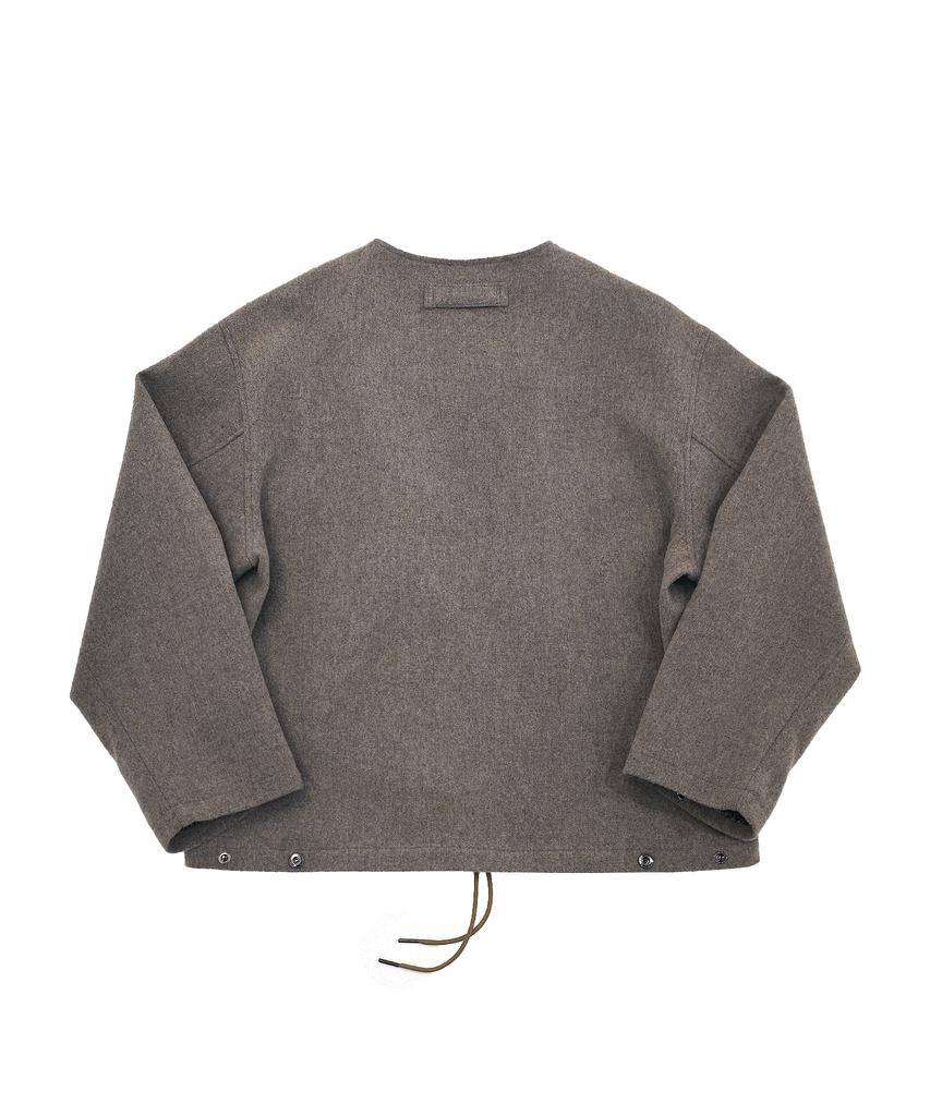 A Nothing Pure-Wool 90 Y Zip-Up Jacket (Khaki Beige)