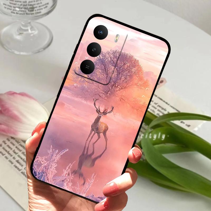 Для Realme 14x 5G Чехол RMX5020 Мягкий Силикон ТПУ Чехол для Телефона Для Oppo Realme V60 Pro Модный Ударопрочный Бампер Чехлы