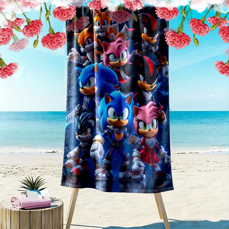SONIC Beach Towel, Durable and Easy to Clean, Soft and Vibrant Beach Towel Perfect for Travel