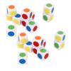 20Pcs Teaching 6 Sided Cubes 6 Colors Rounded Corner Teaching Color Dice for Educational Dice Toys