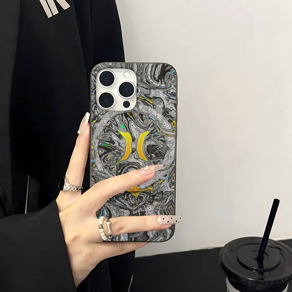 Классический Известный Бренд Логотип H-HurleyS Для IPhone 16 15 14 13 12 11 17 Pro Max Plus Волна Гофрированный Чехол для Телефона Противоударная Крышка