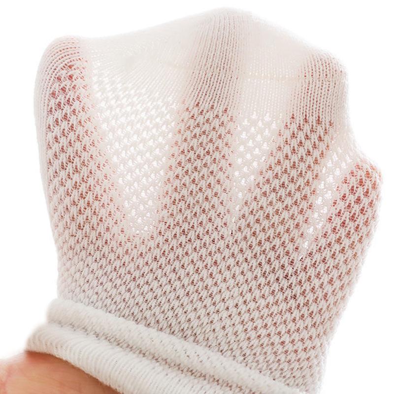 5 пар детских сетчатых носков для новорожденных, белые сетчатые носки, 0-4 года, для мальчиков, девочек, детские, тонкие, дышащие, хлопковые носки, летняя детская обувь