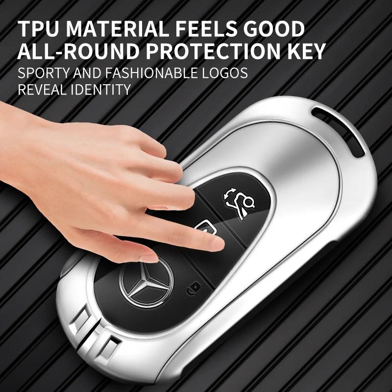 VBTYB1 Hot 2026 For Benz For Mercedes-Benz AMG C-Class S-Class GLC EQE EQS W223 X254 V297 V295 W206 S206 X206 Car Zinc Alloy Key Case B