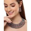 Shining Diva Fashion Latest Stylish Traditional Oxidised Silver Necklace Jewellery Set for Women
