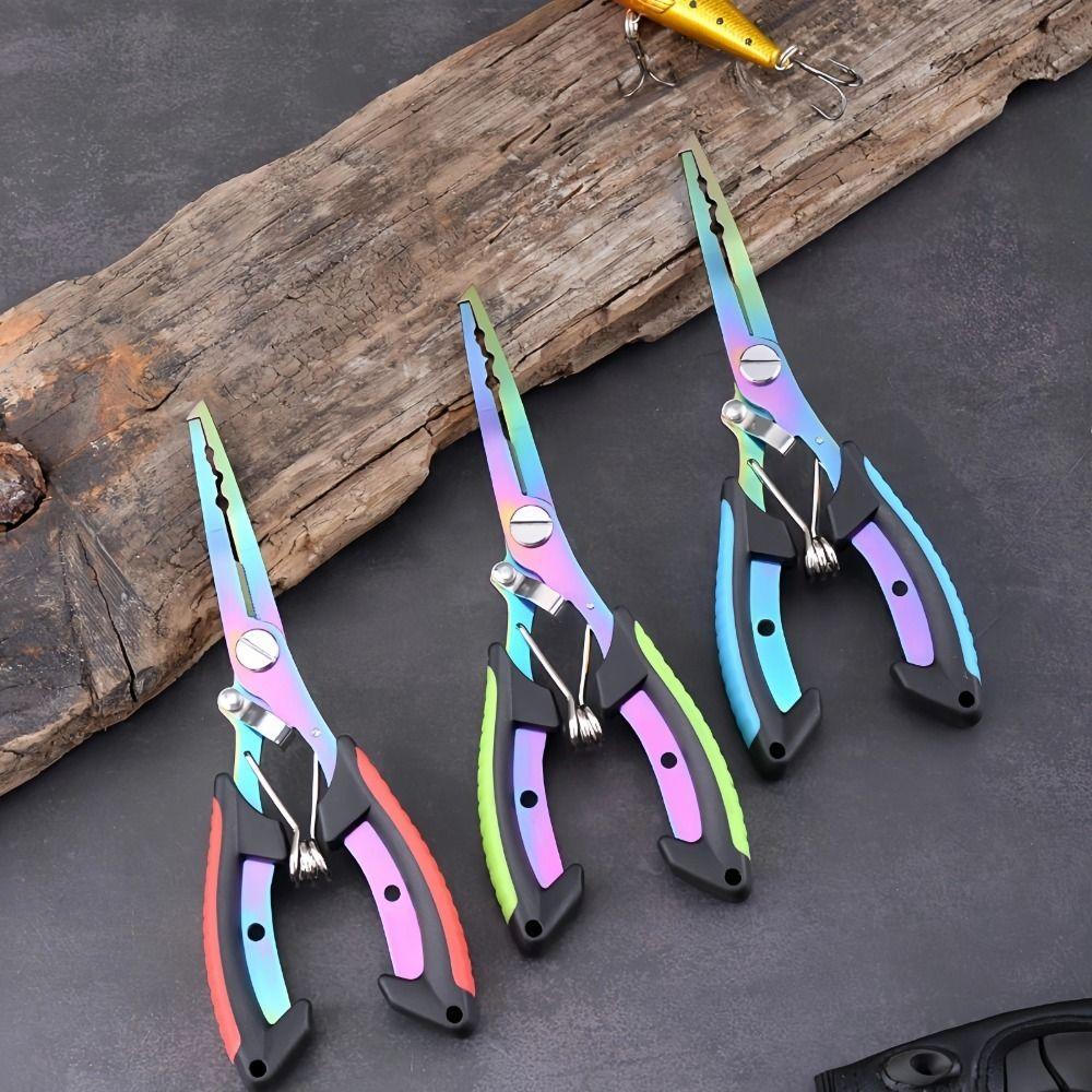1 Set Split Ring Opener Fishing Pliers Portable Fishing Line Cutter Angling Helper