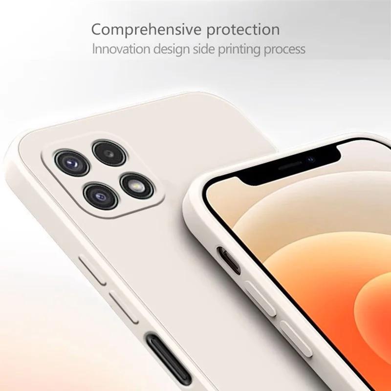 Для Samsung A22 Galaxy A21S A31 A41 A51 A71 Бамперы Мягкая Защита Задняя Крышка Модный Ударопрочный Чехол из Жидкого Силикона