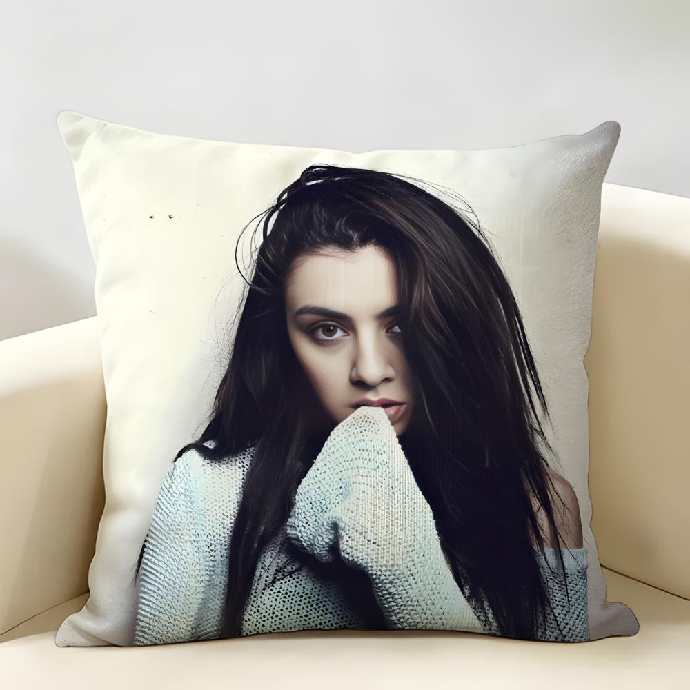 Luxury CCharli XCX Cushion Cover Natural Linen Organic Fabric DoubleSided Printing Room Sofa Decor Pillow Case
